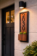 Vertical Address Plaque, Modern Wood House Numbers, Beach Cottage Decor