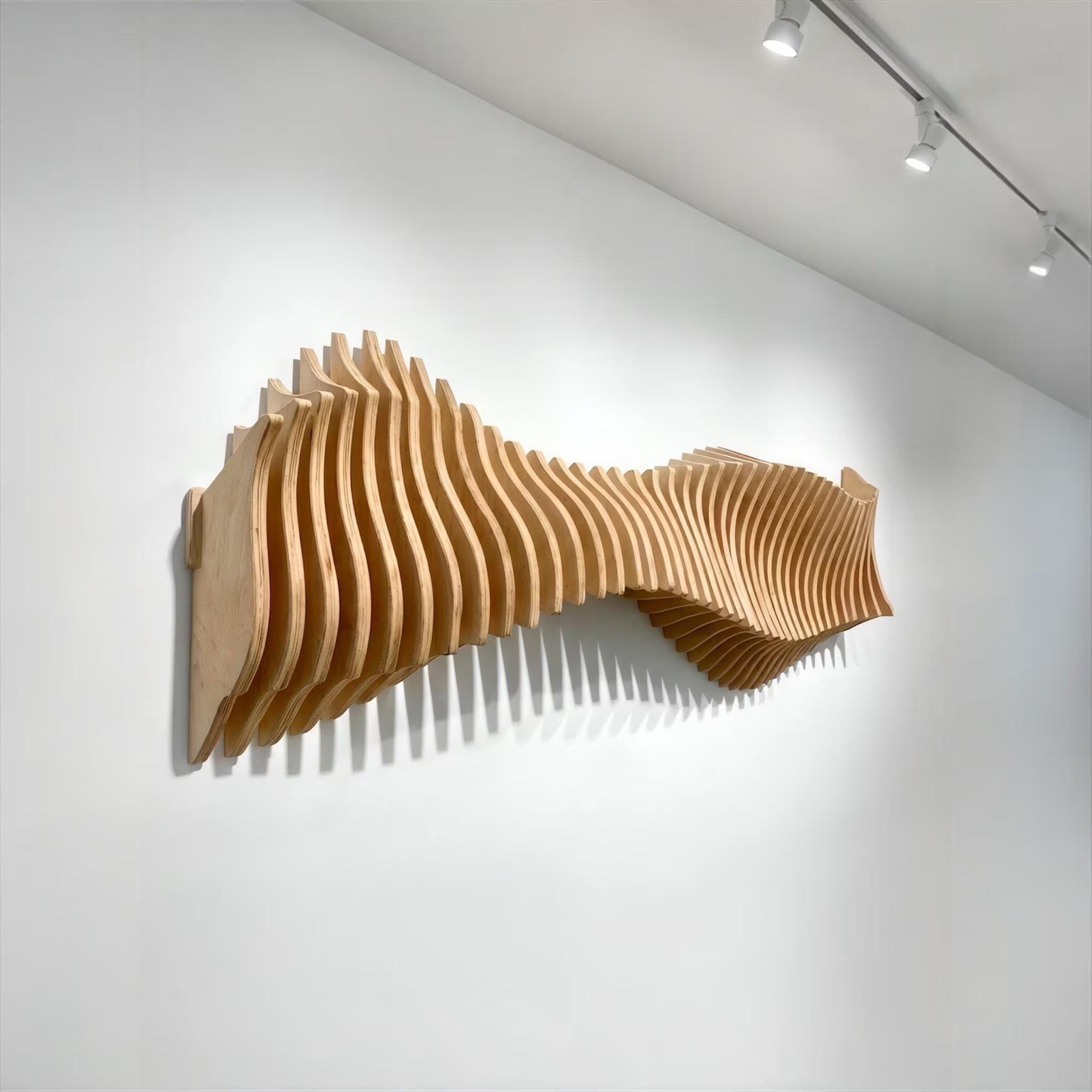 Parametric Wood Wall Art "Anomaly" Home Décor Acoustic Minimalistic Bohemian Modern