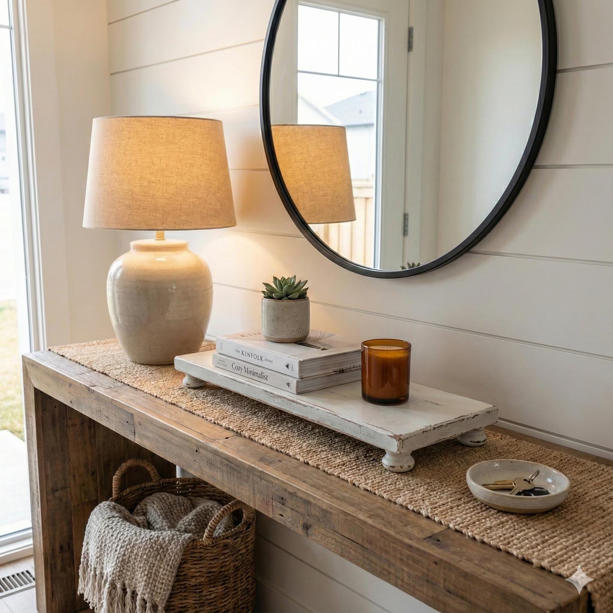 Handmade Rustic Pine Wood Display Riser: Farmhouse Table Decor