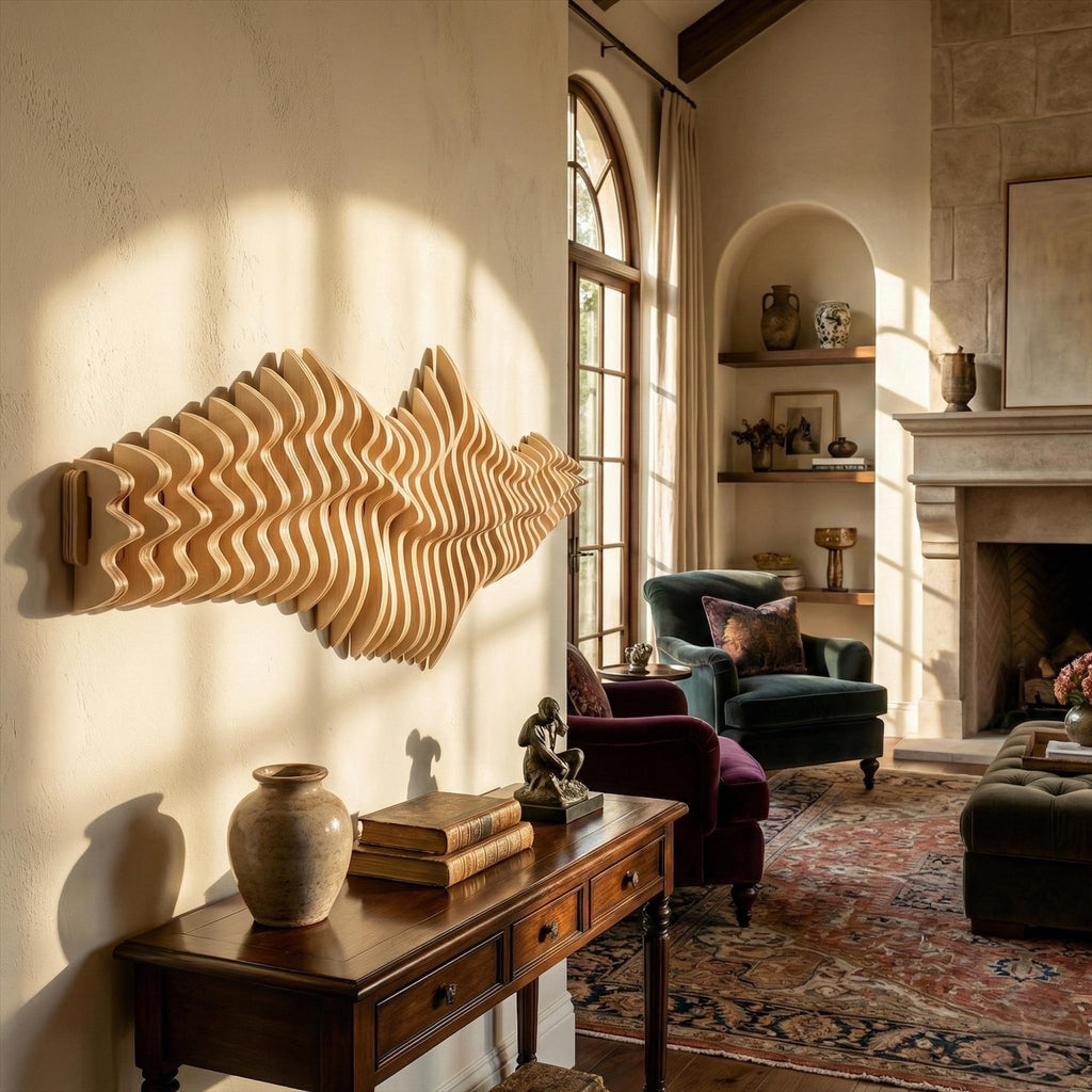 Parametric Wooden Wall Art LIMINAL Modern Acoustic 3D Sculpture