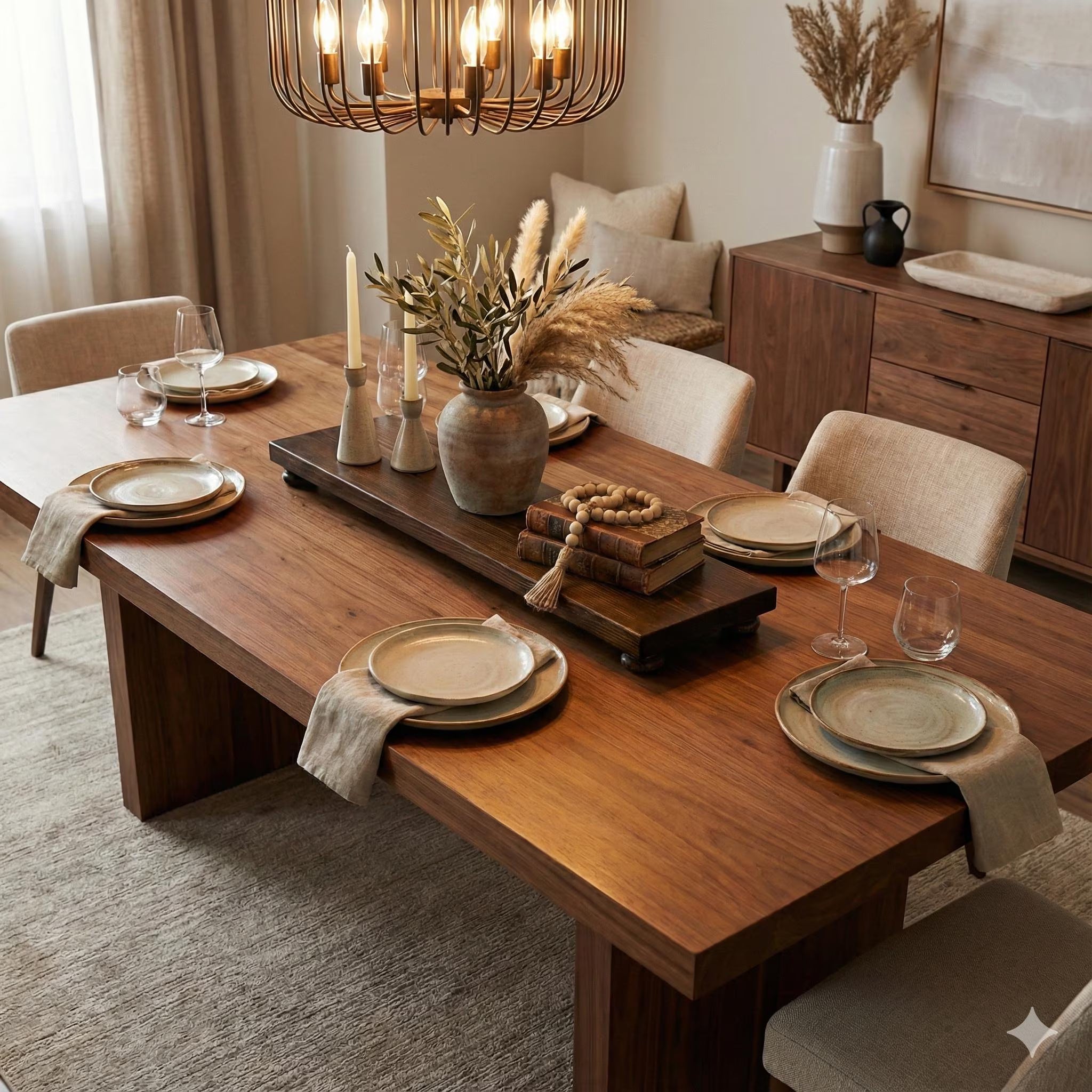 Handmade Rustic Pine Wood Display Riser: Farmhouse Table Decor