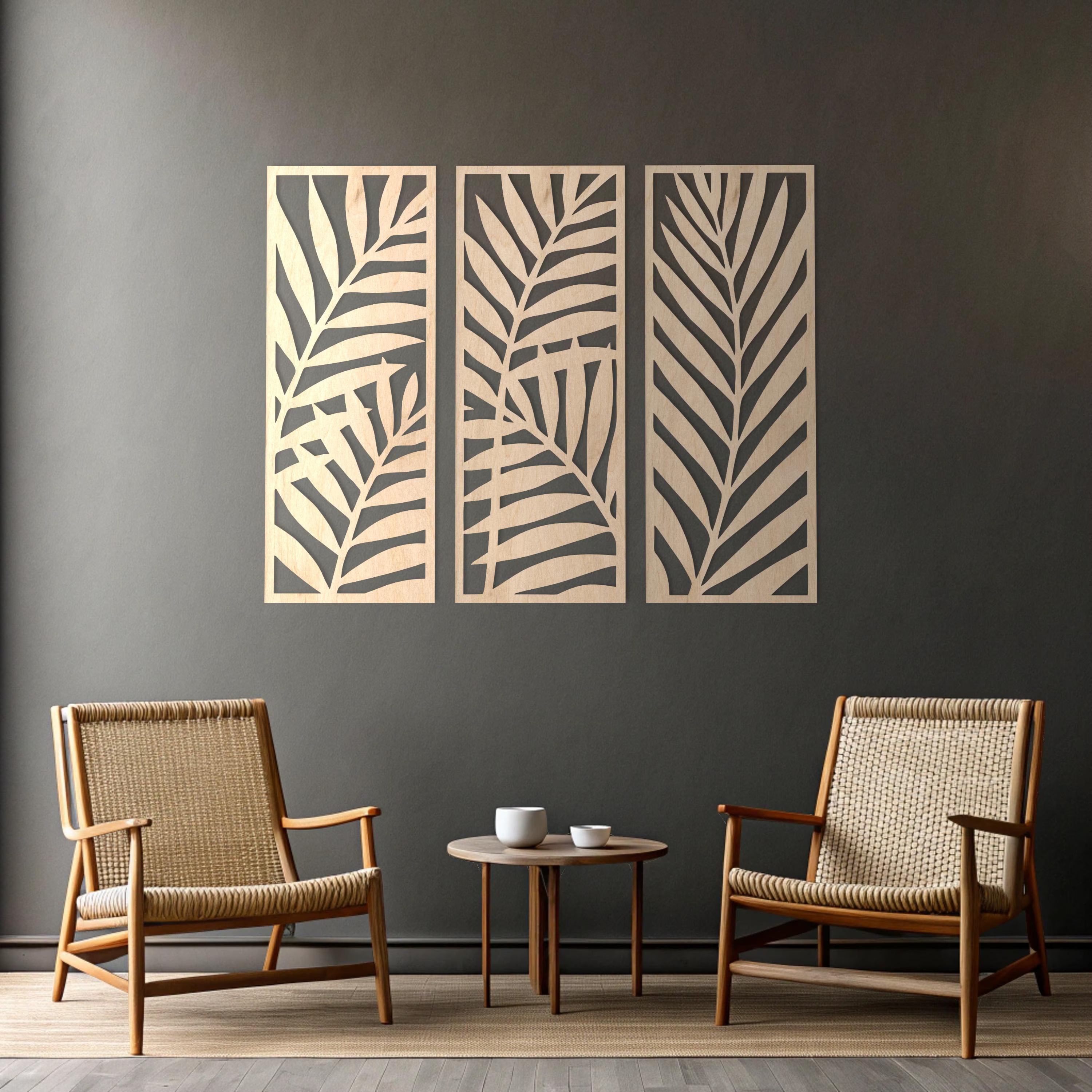 Wooden Leaf Wall Art