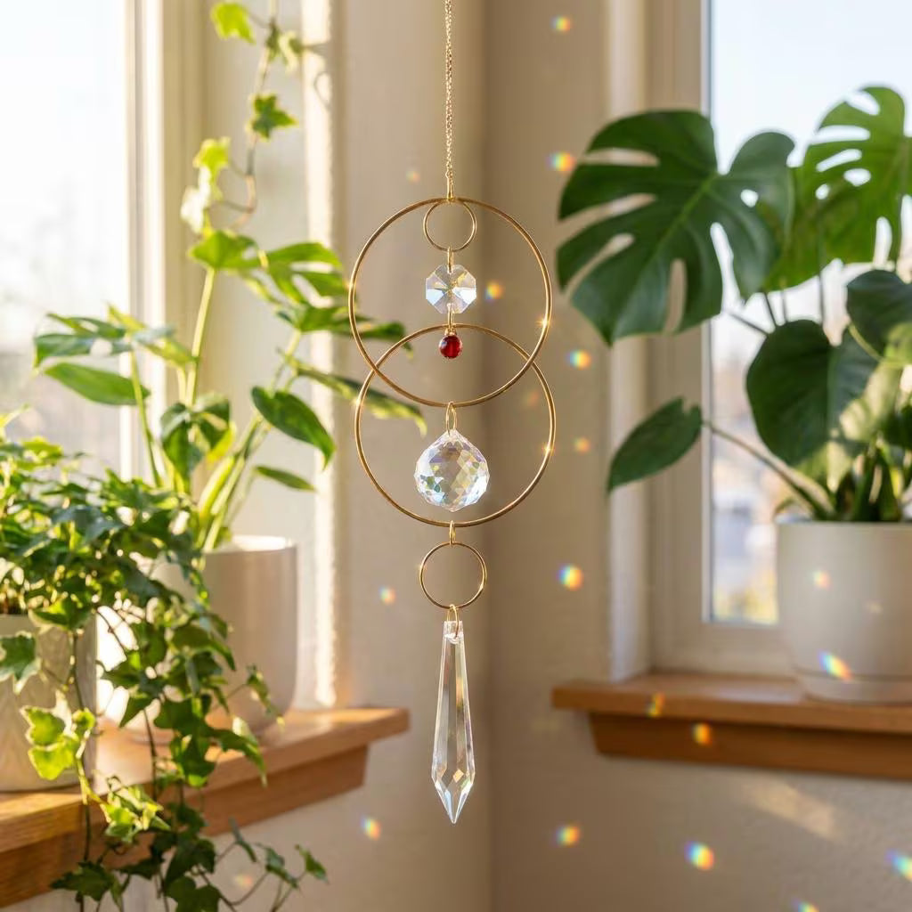 Personalized Birthstone Suncatcher • Crystal Rainbow Maker • Memorial Window Hanging • Custom Gift for Mom • Memorial Keepsake