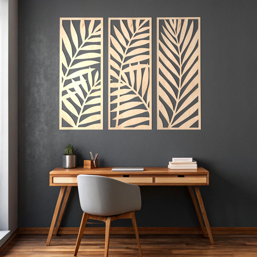 Wooden Leaf Wall Art