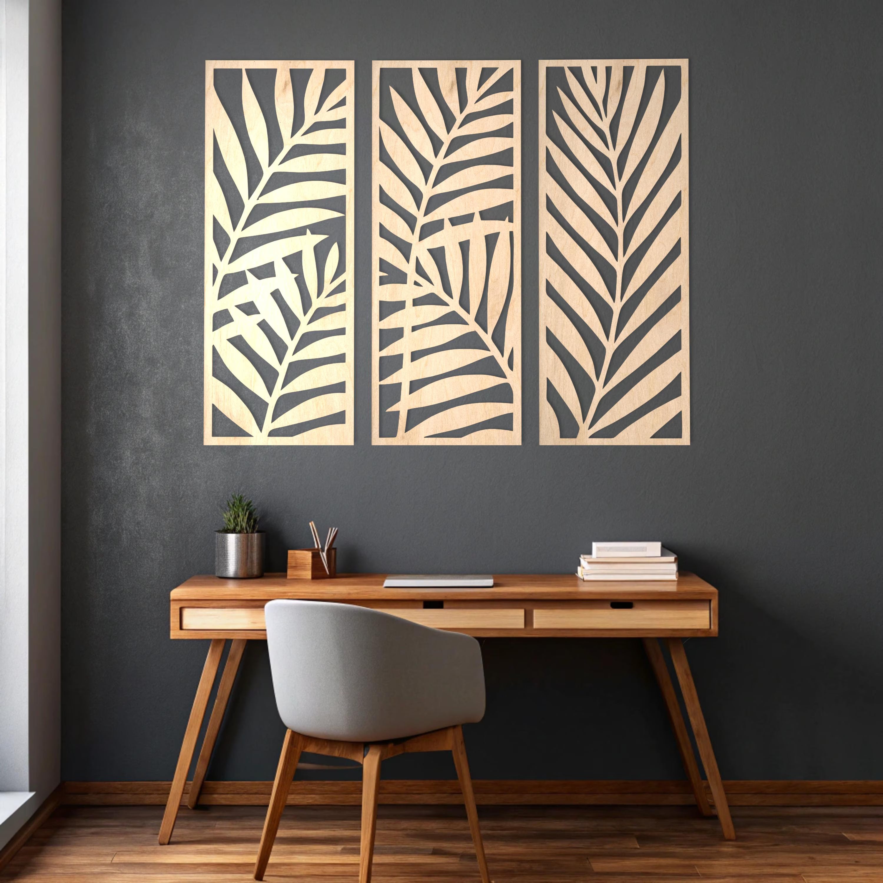 Wooden Leaf Wall Art