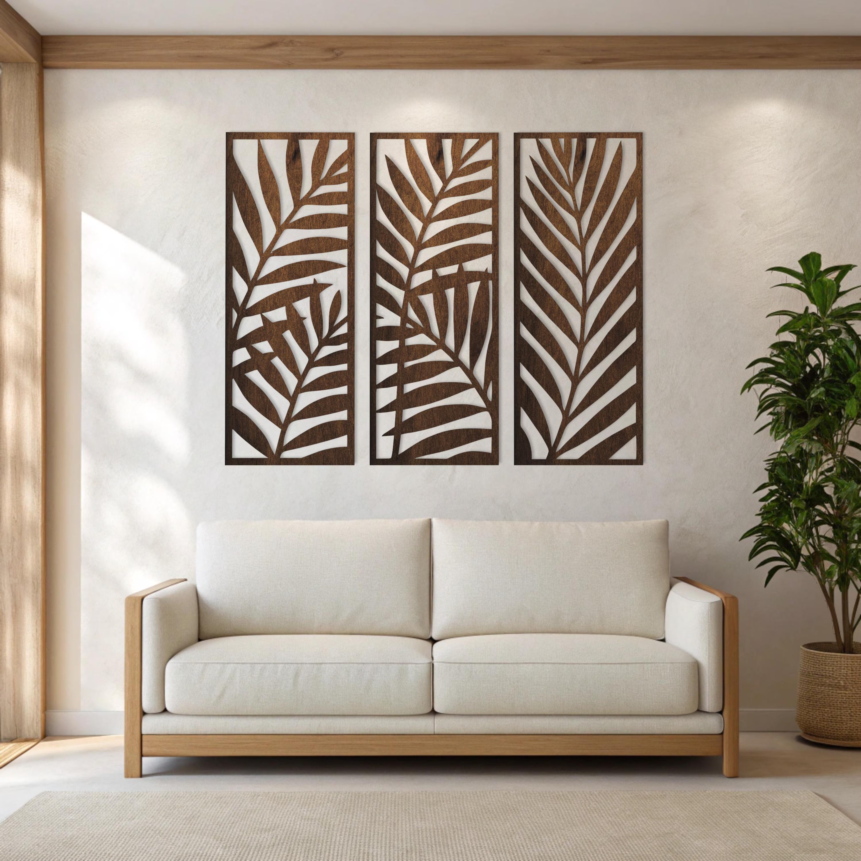 Wooden Leaf Wall Art