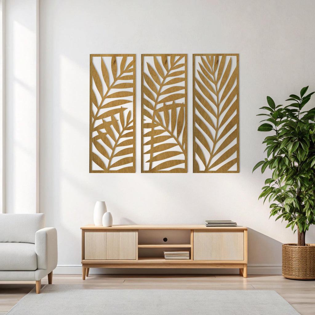 Wooden Leaf Wall Art