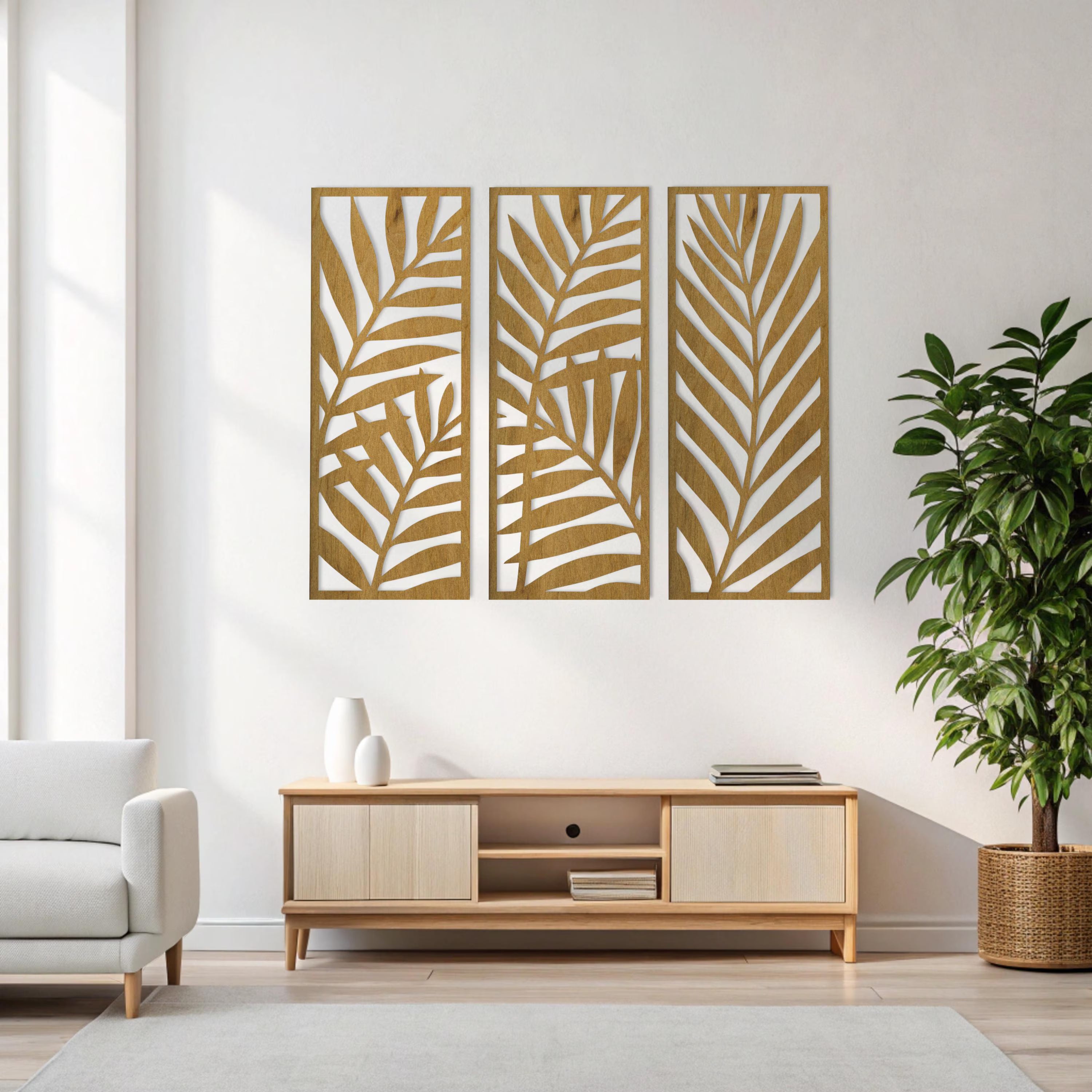Wooden Leaf Wall Art