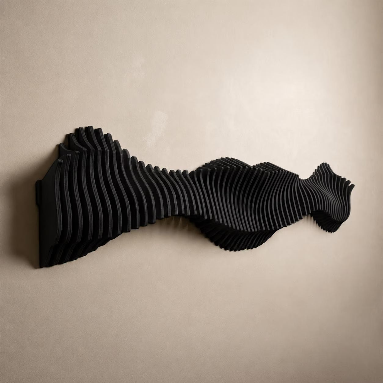 Parametric Wood Wall Art "Anomaly" Home Décor Acoustic Minimalistic Bohemian Modern